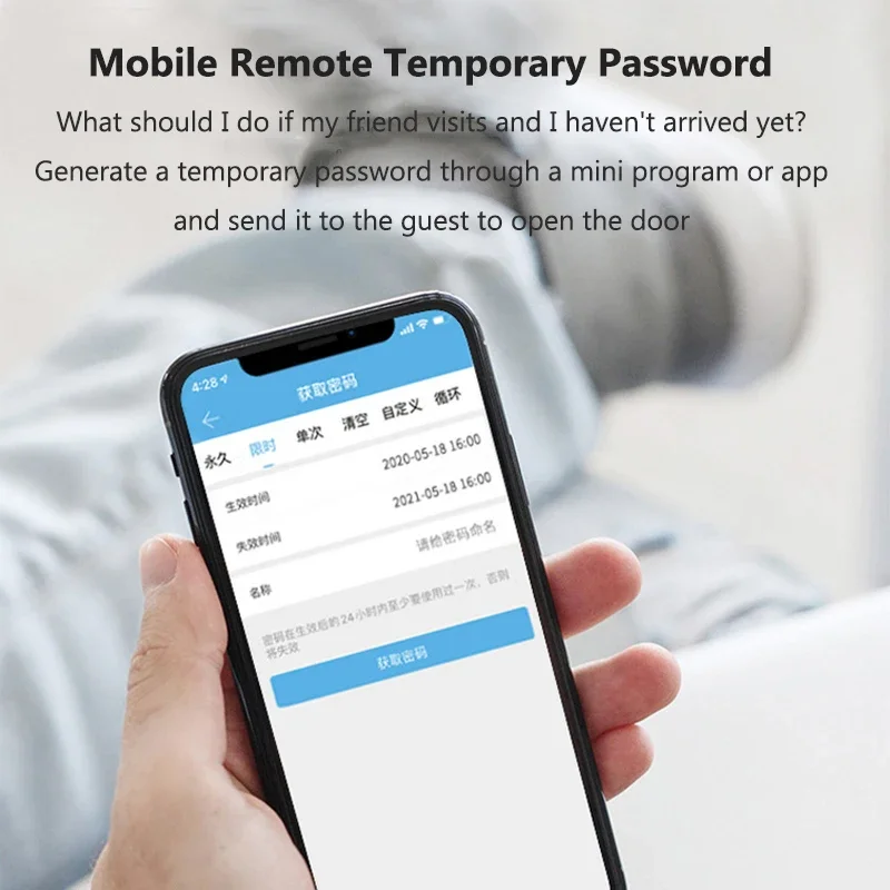 Built-In Gateway Smart Rim Lock – Biometric Fingerprint Keypad Lock with Remote App Control for Home - Image 2