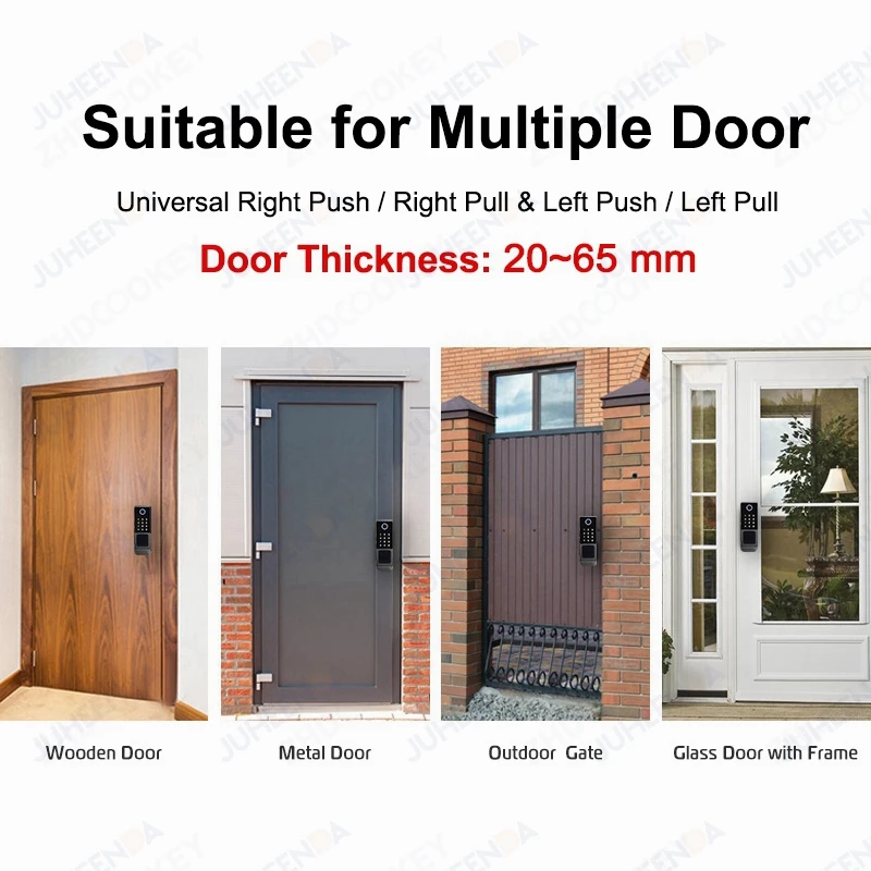 Fingerprint Gate Door Lock – WiFi Biometric Digital Lock with Remote Keypad and Card Entry Access - Image 6