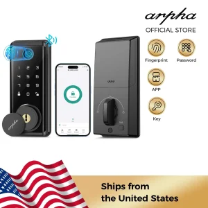 Smart Fingerprint Deadbolt Lock – Keyless Entry Touch ID Waterproof Electronic Door Lock for Home Security