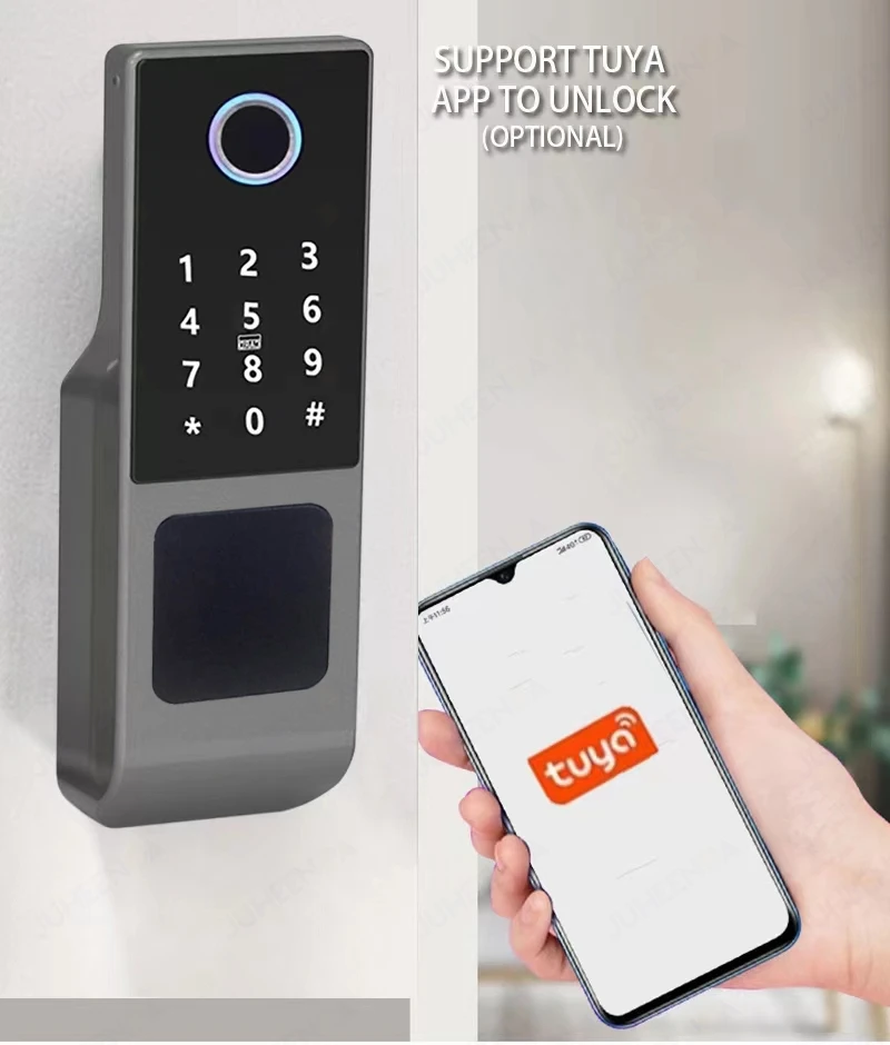 Fingerprint Gate Door Lock – WiFi Biometric Digital Lock with Remote Keypad and Card Entry Access - Image 2
