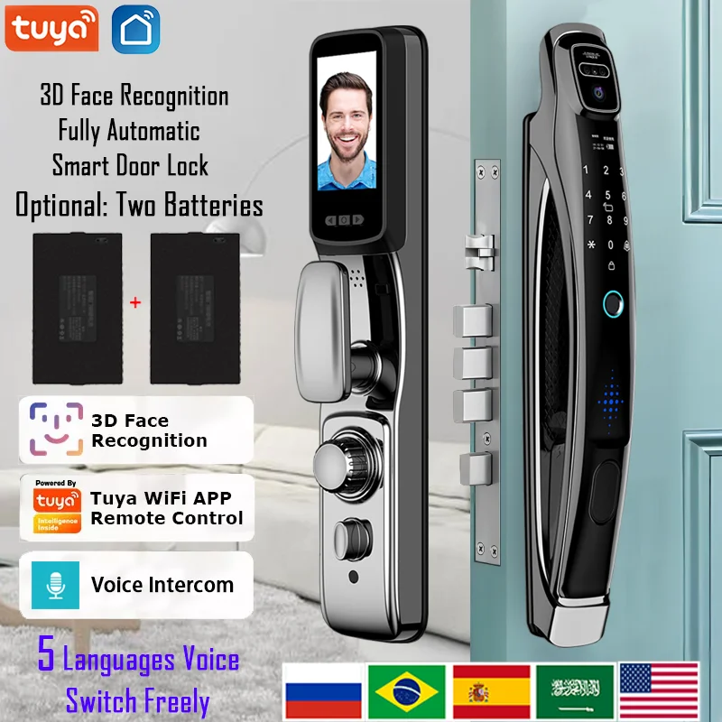 Face Recognition Smart Door Lock – Video Door Lock with Camera, Voice Intercom, and Automatic Unlocking