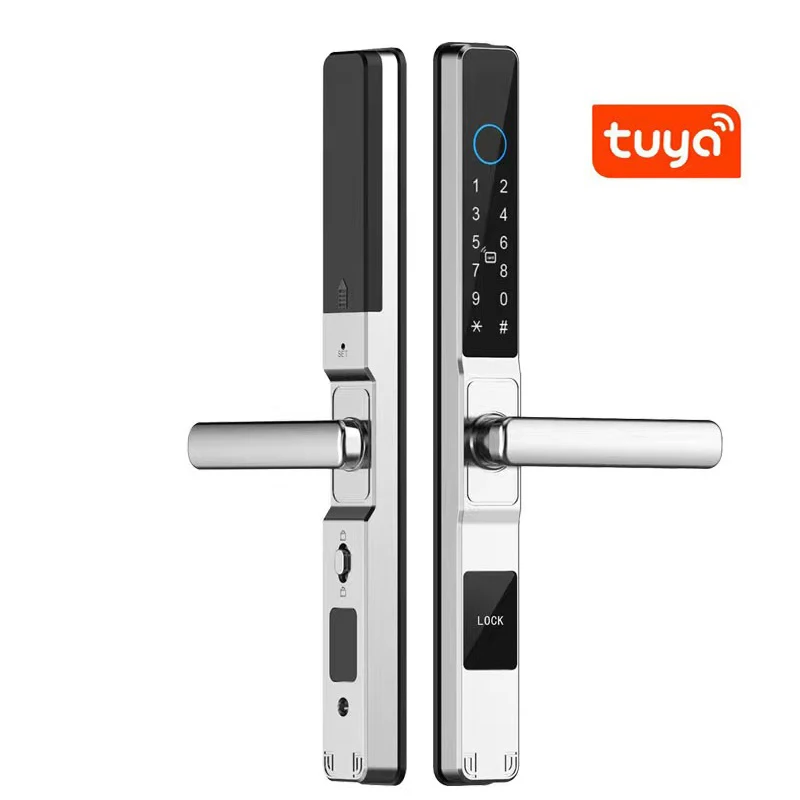 Smart Aluminum Door Lock – Waterproof Sliding Door Lock with Fingerprint and Password Entry System - Image 3