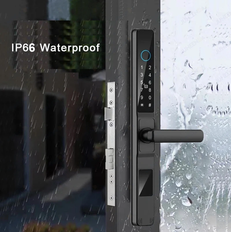 Smart Aluminum Door Lock – Waterproof Sliding Door Lock with Fingerprint and Password Entry System - Image 6