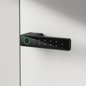Bluetooth Fingerprint Smart Door Lock with Keypad – Handle Entry Door Lock for Home, Apartment, or Office Use