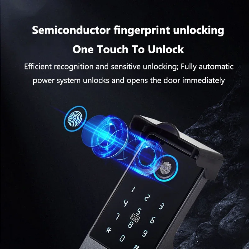Built-In Gateway Smart Rim Lock – Biometric Fingerprint Keypad Lock with Remote App Control for Home - Image 3