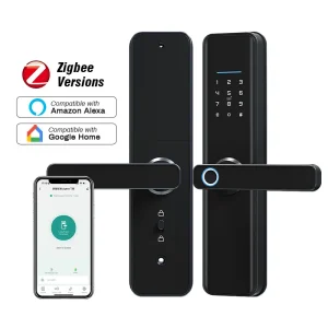 Zigbee Smart Door Lock with App Remote Control – Biometric Fingerprint Keyless Entry Electronic Password Digital Lock