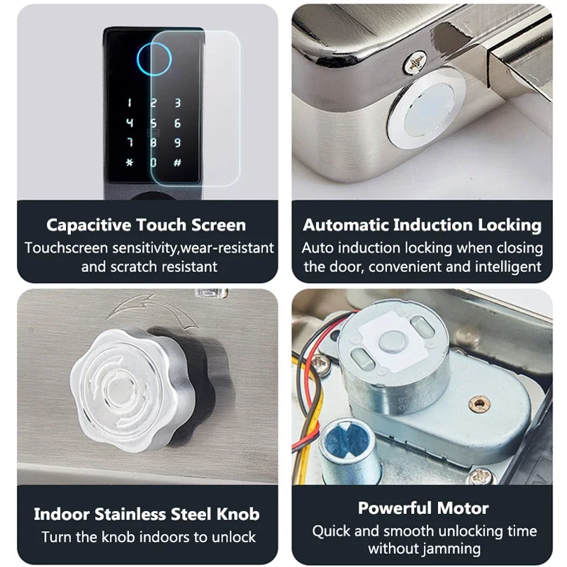 Built-In Gateway Smart Rim Lock – Biometric Fingerprint Keypad Lock with Remote App Control for Home - Image 6