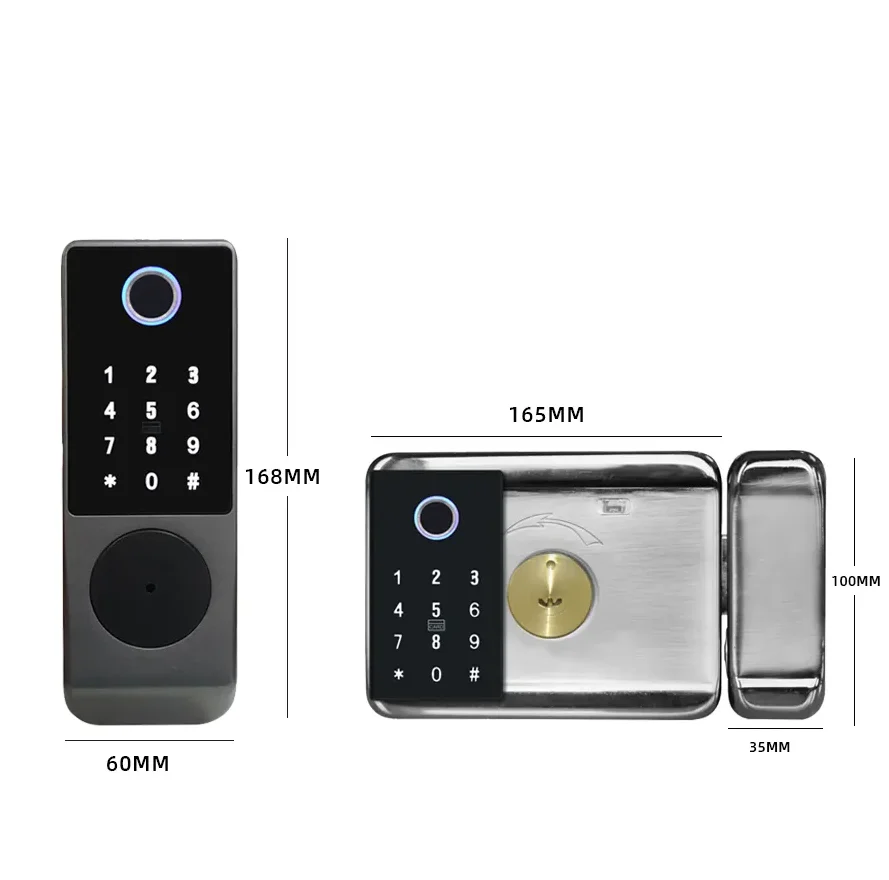 Fingerprint Gate Door Lock – WiFi Biometric Digital Lock with Remote Keypad and Card Entry Access - Image 5