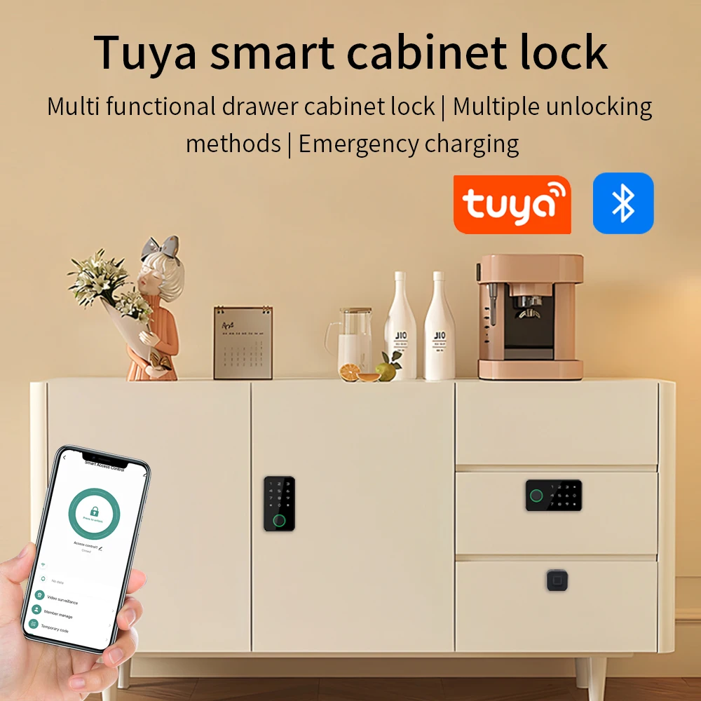 Smart Safety Fingerprint Lock for Cabinets and Drawers – Child Protection Security Lock with App Remote Unlock - Image 2